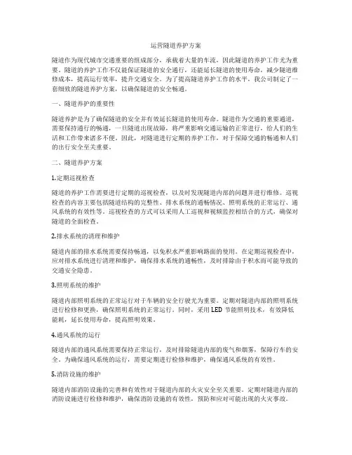 运营隧道养护方案