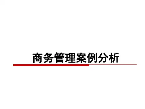 世界500强企业商务管理案例分析