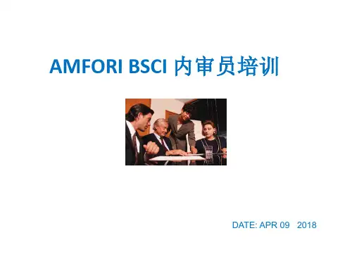 AMFORI BSCI 内审员培训 教材