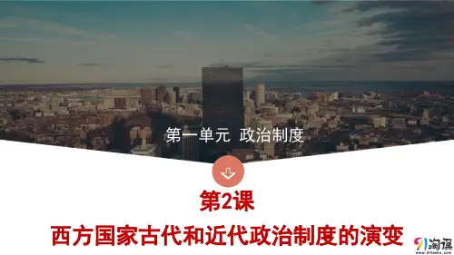 课件1：第2课 西方国家古代和近代政治制度的演变