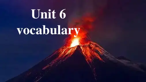 Unit+6+Disaster+and+hope+单词讲解课件-高中英语外研版(2019)必修第三册