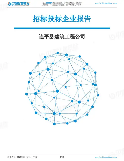 连平县建筑工程公司-招投标数据分析报告