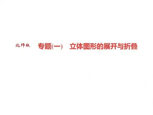 2018年秋七年级数学上册北师大版(广东专版)作业课件：专题(一) 立体图形的展开与折叠(共11张PPT)