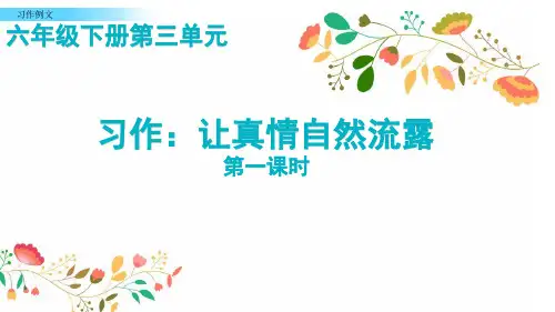 部编六下语文第三单元习作《让真情自然流露第一课时》ppt