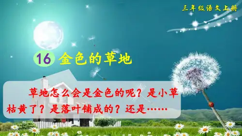 部编人教版三年级语文上册第16课《金色的草地》优质课件