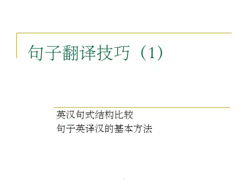 句子翻译技巧
