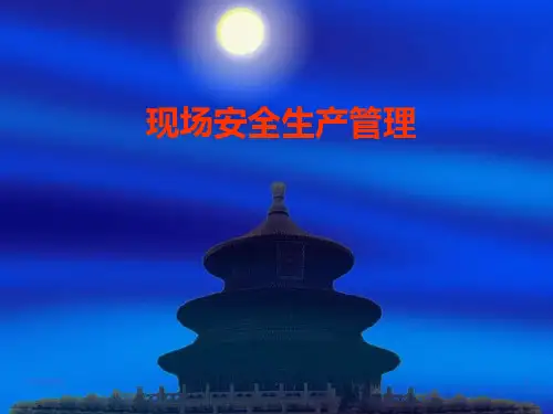 现场安全生产管理培训PPT课件