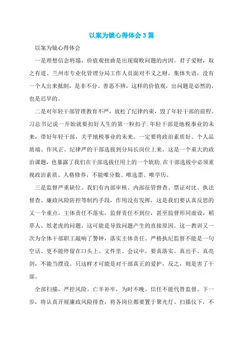 以案为镜心得体会3篇
