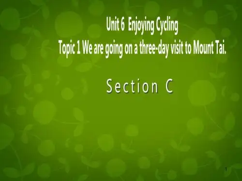 新宁中学八年级英语下册 Unit 6 Topic 1 We’re going on a three-day visit to Mount Tai Section C课件1
