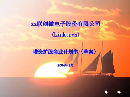 增资扩股商业计划书