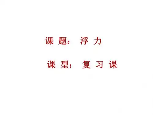 初中物理《浮力复习》(共12张)ppt48