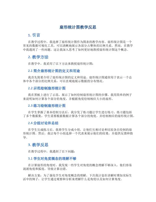 扇形统计图教学反思