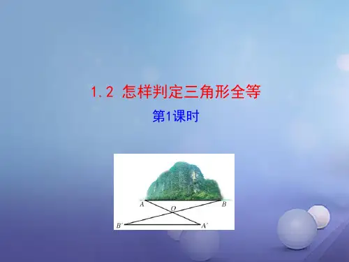 八年级数学上册 1.2 怎样判定三角形全等(第1课时)课件 (新版)青岛版