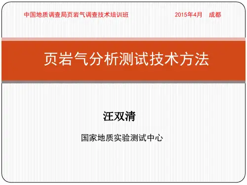 页岩气分析测试技术方法-中国地质调查局