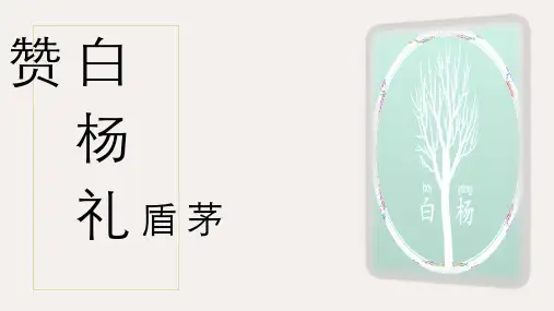 第15课《白杨礼赞》课件+2024—2025学年统编版语文八年级上册