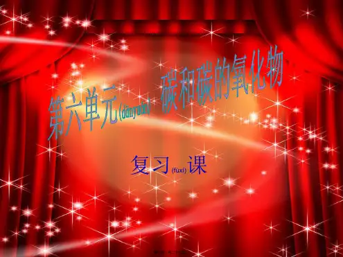 九年级化学上册 第六单元 碳和碳的氧化物