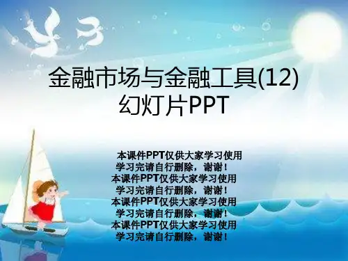 金融市场与金融工具(12)幻灯片PPT