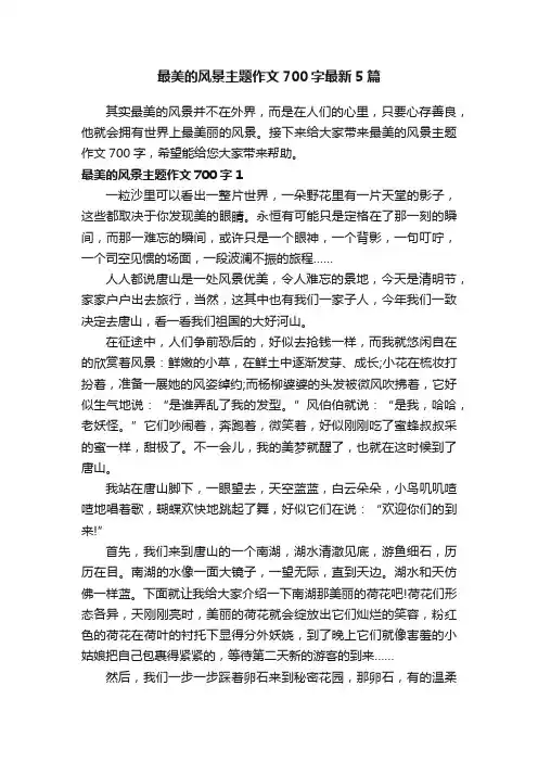 最美的风景主题作文700字最新5篇