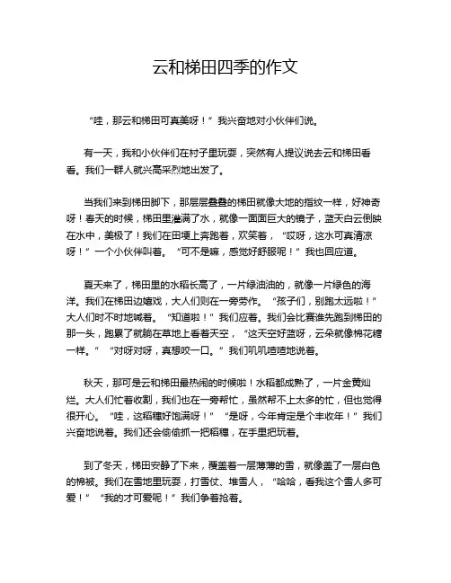 云和梯田四季的作文