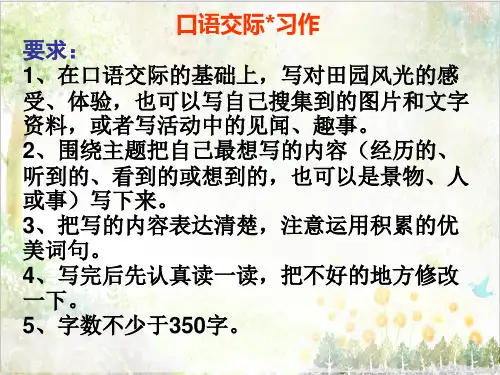 人教版小学语文四年级下册全册课件(3套+生字听写)语文园地教学课件《语文园地六》教学课件1