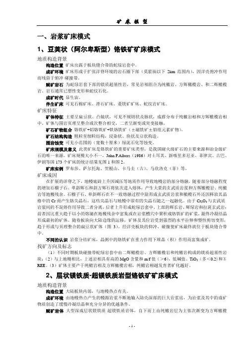矿床模式1