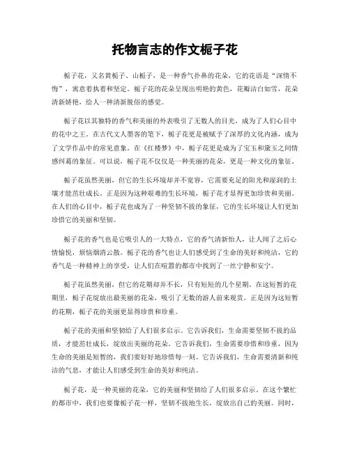 托物言志的作文栀子花 2
