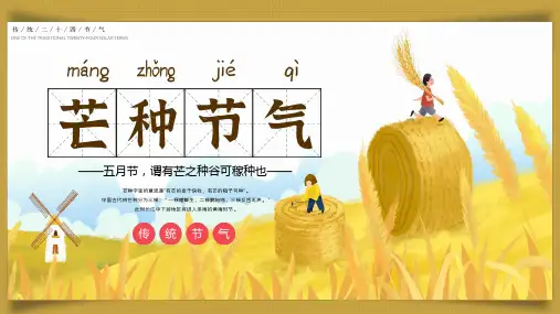 2020传统节气之芒种介绍ppt范文