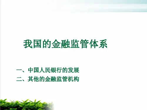 试谈我国的金融监管体系课件演示(19张)