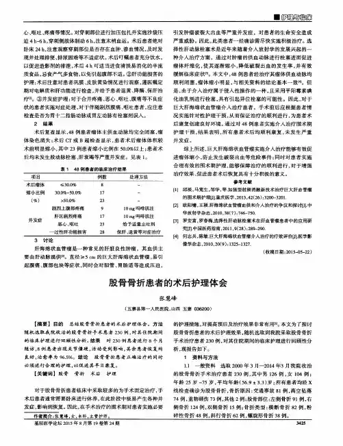 股骨骨折患者的术后护理体会