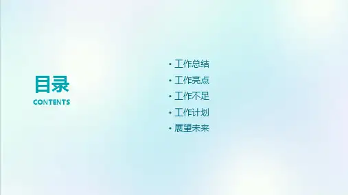 妇产科医生年终工作总结和计划PPT