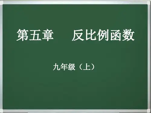 北师大版九年级数学上册第五章反比例函数(同步+复习)串讲精品课件