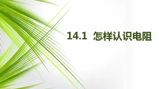 粤沪版九年级物理上册 (怎样认识电阻)探究欧姆定律教育教学课件