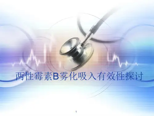 两性霉素B雾化吸入有效性探讨PPT演示课件