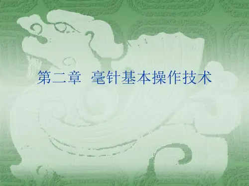 毫针基本操作教材