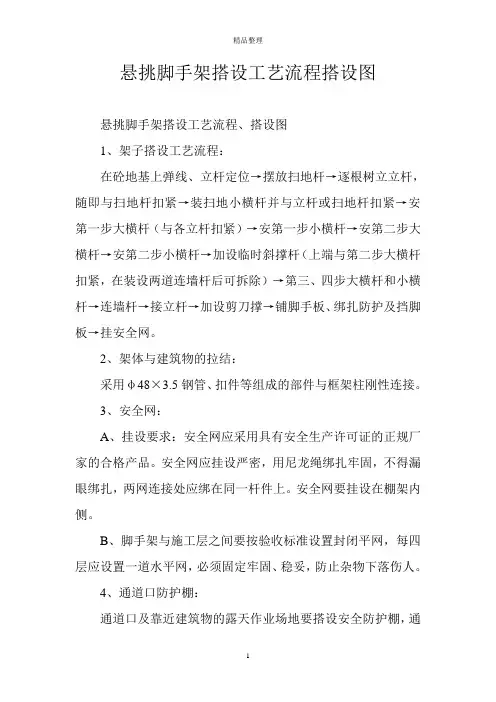 悬挑脚手架搭设工艺流程搭设图