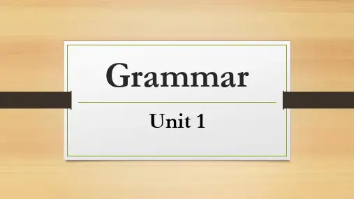 Unit 1 Grammar 同步课件 牛津译林版英语七年级上册 (共19张PPT)