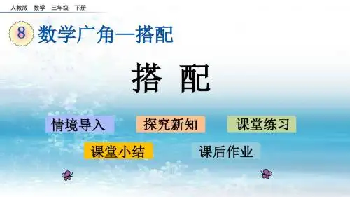 8人教版小学数学三年级下册.2 搭配