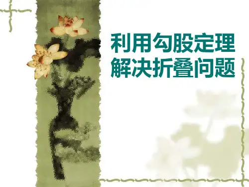 利用勾股定理解决折叠问题