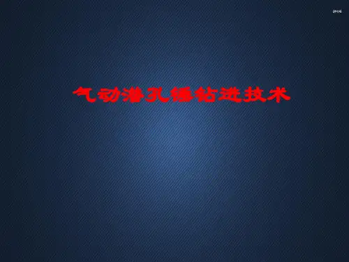 气动潜孔锤钻进技术  ppt课件