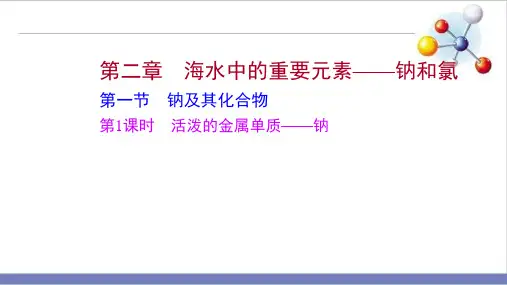 第二章活泼的金属单质——钠课件上学期高一化学(新)人教版必修第一册