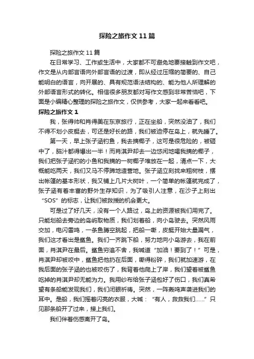 探险之旅作文11篇
