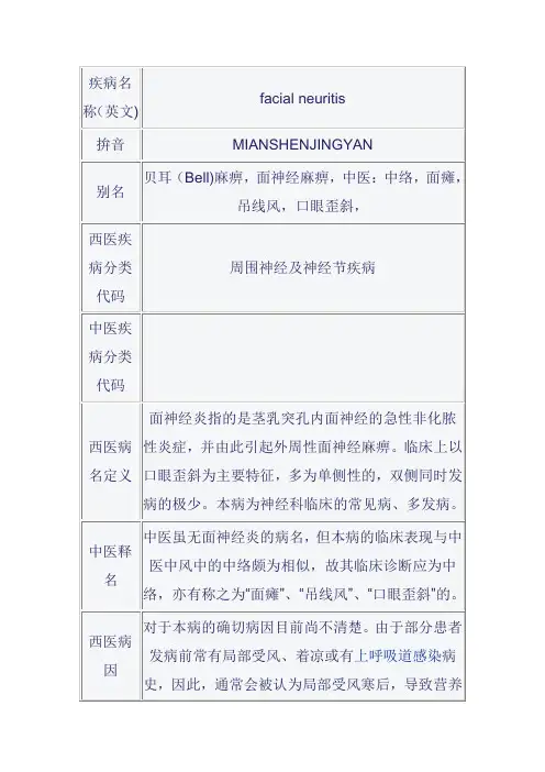 面瘫