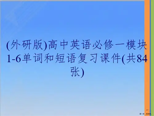 (外研版)高中英语必修一模块1-6单词和短语复习课件(共84张)