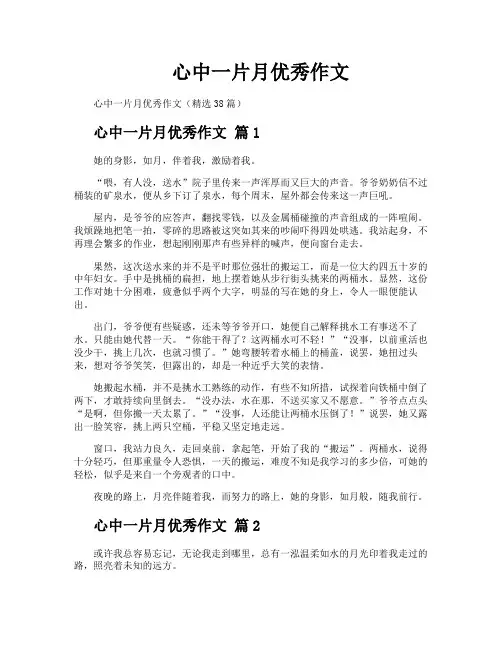 心中一片月优秀作文