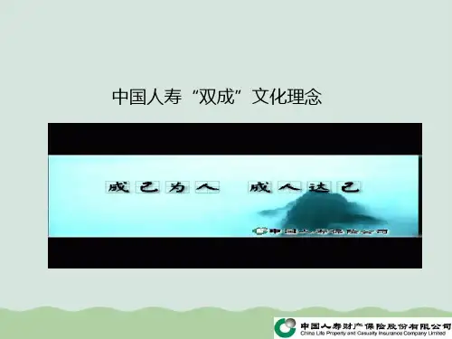 中国人寿双成文化理念课件PPT(共39页)