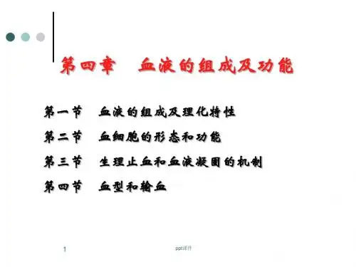 血液组成及功能  ppt课件