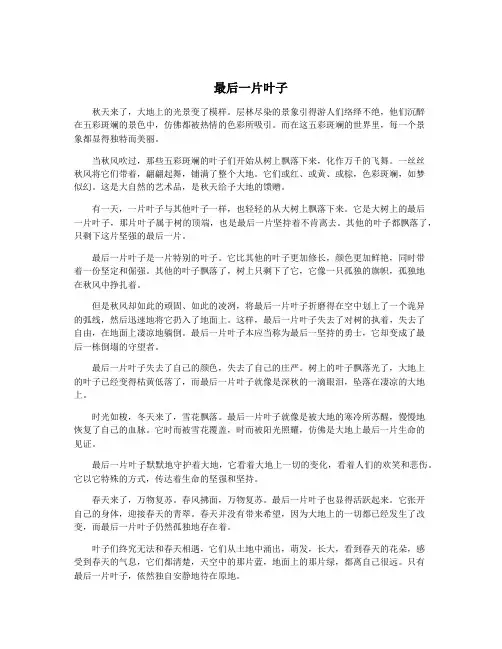 最后一片叶子