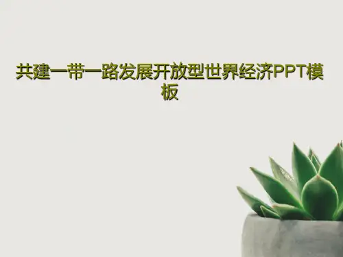 共建一带一路发展开放型世界经济PPT模板共26页