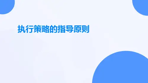 执行策略的指导原则