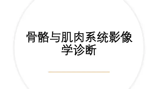 骨骼与肌肉系统影像学诊断